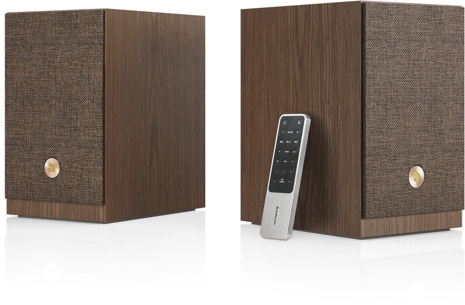 Audio Pro A28 W /Paar Streaming-Lautsprecher nußbaum