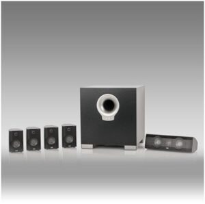 Elac Cinema 10 5.1 A/V-Lautsprechersystem mit Aktiv-Subwoofer alu schwarz hochglanz