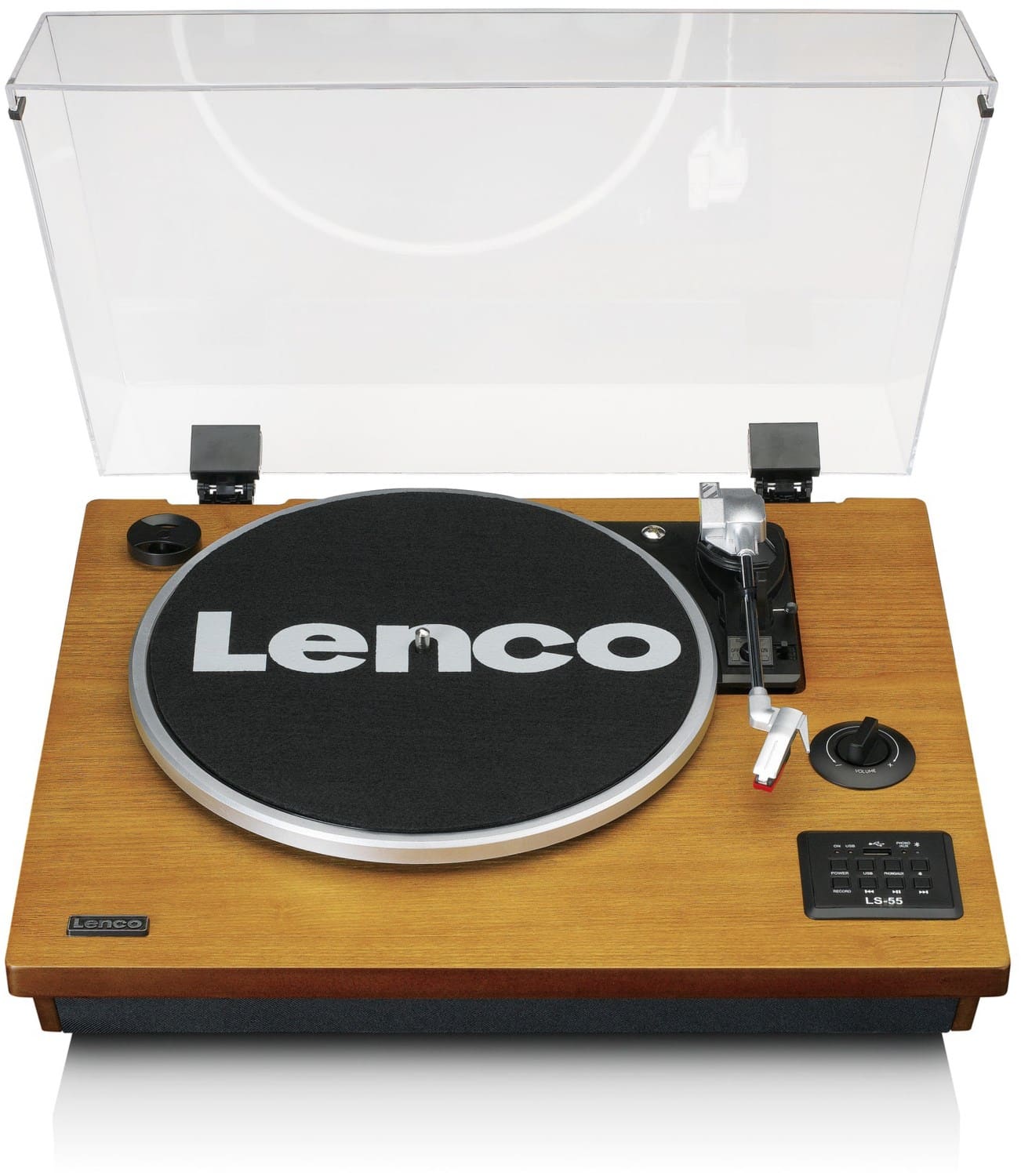 Lenco LS-55WA Plattenspieler mit Bluetooth & USB walnuss
