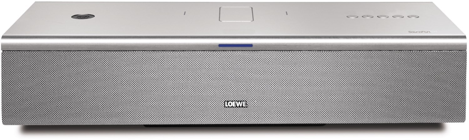 Loewe SoundPort Compact Aktiver Multimedia-Lautsprecher alu silber