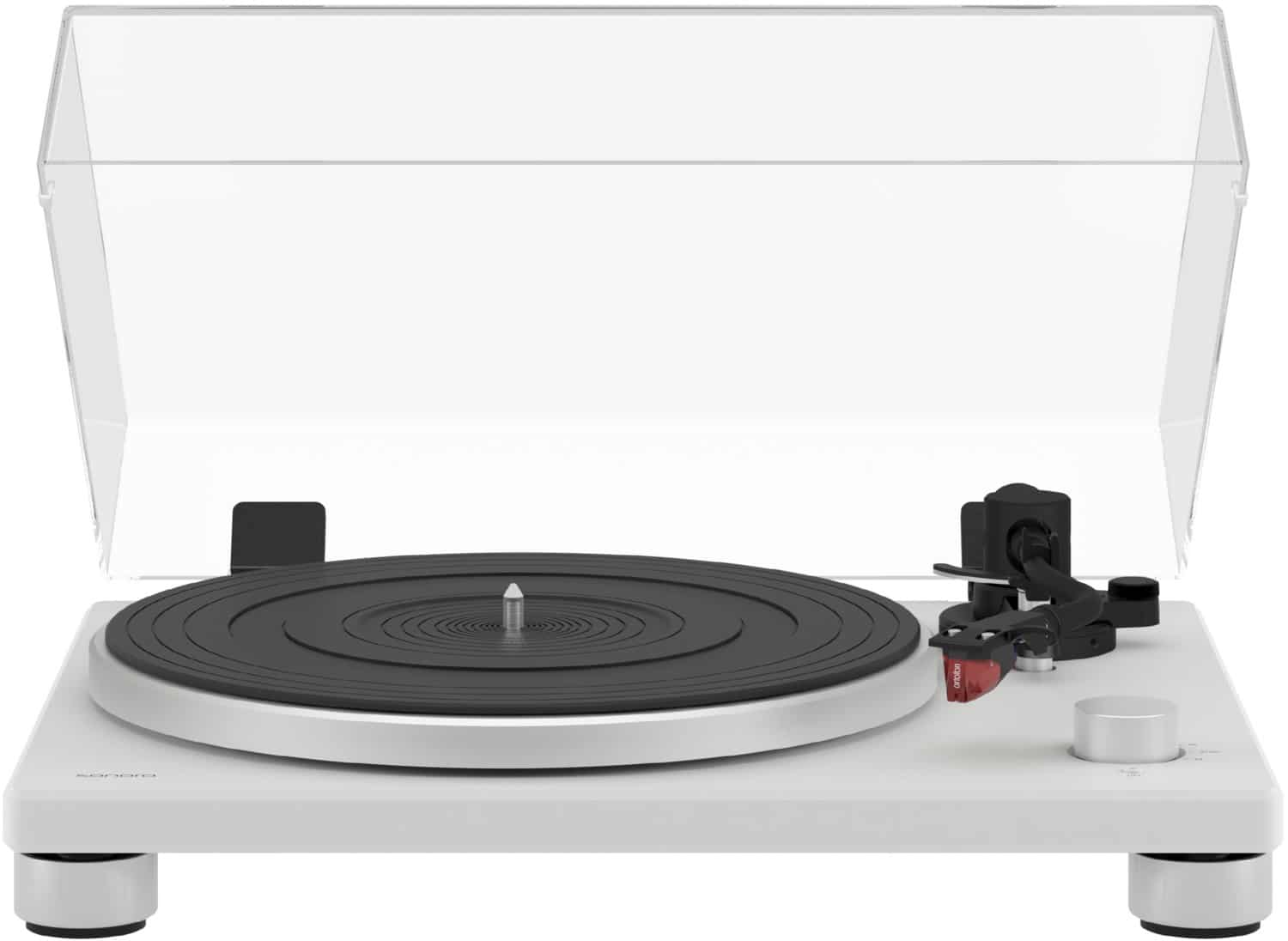 Sonoro Platinum Automatic EAS Plattenspieler mit Bluetooth & USB inkl. Ortofon 2M Red Tonabnehmer matt weiß/silber