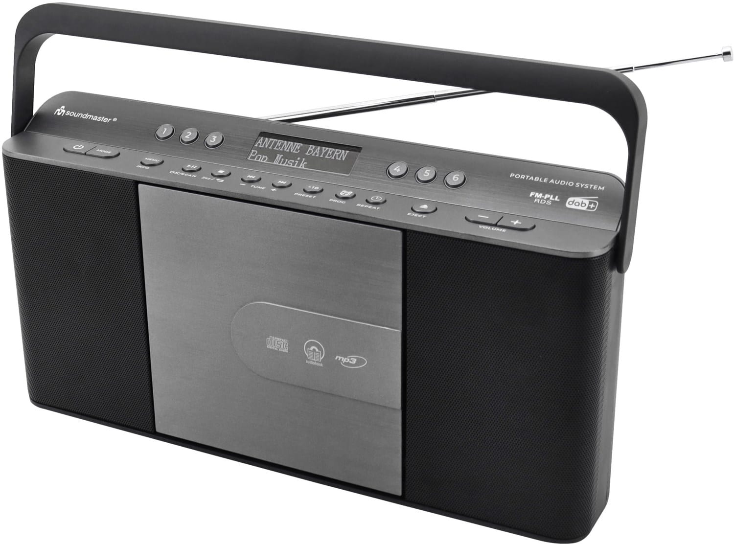 Soundmaster RCD1870SW CD/Radio-System schwarz/silber