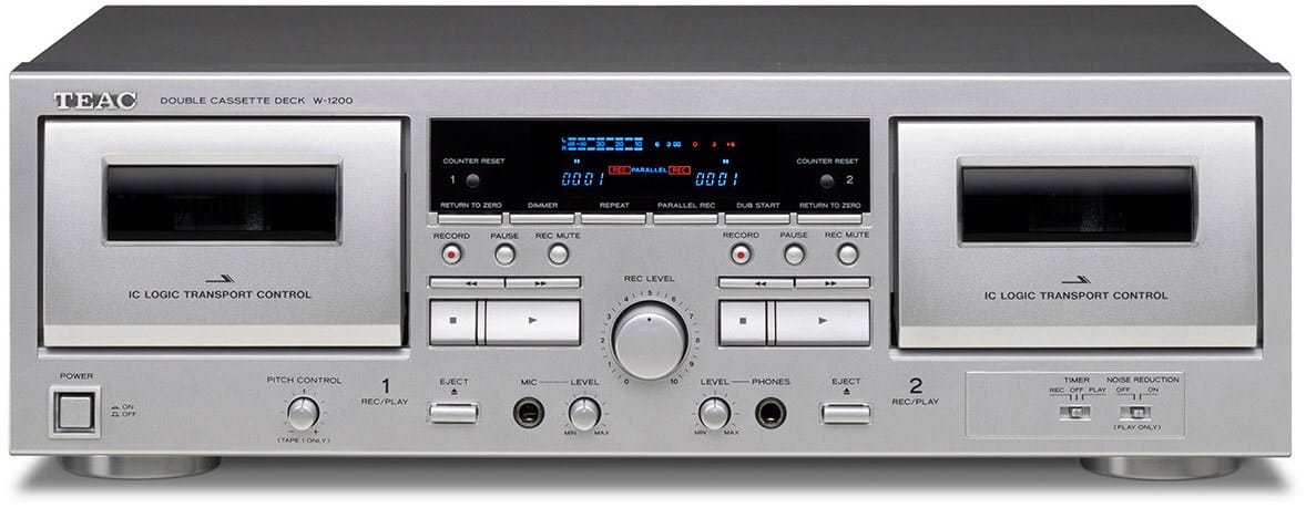 Teac W-1200 Doppel-Kassettendeck silber