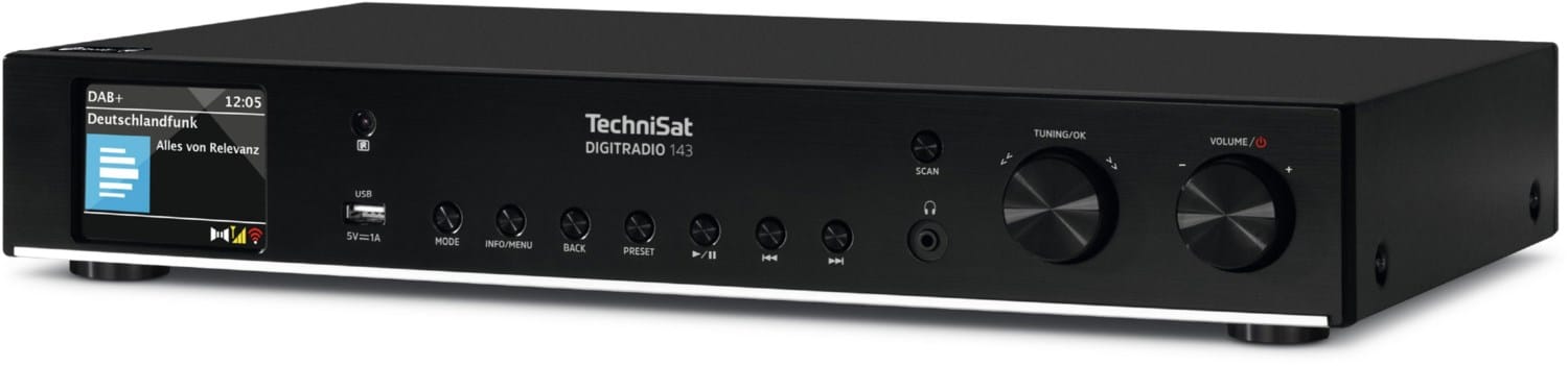 Technisat DigitRadio 143 (V3) Digitalradio-Empfangsteil mit Bluetooth schwarz