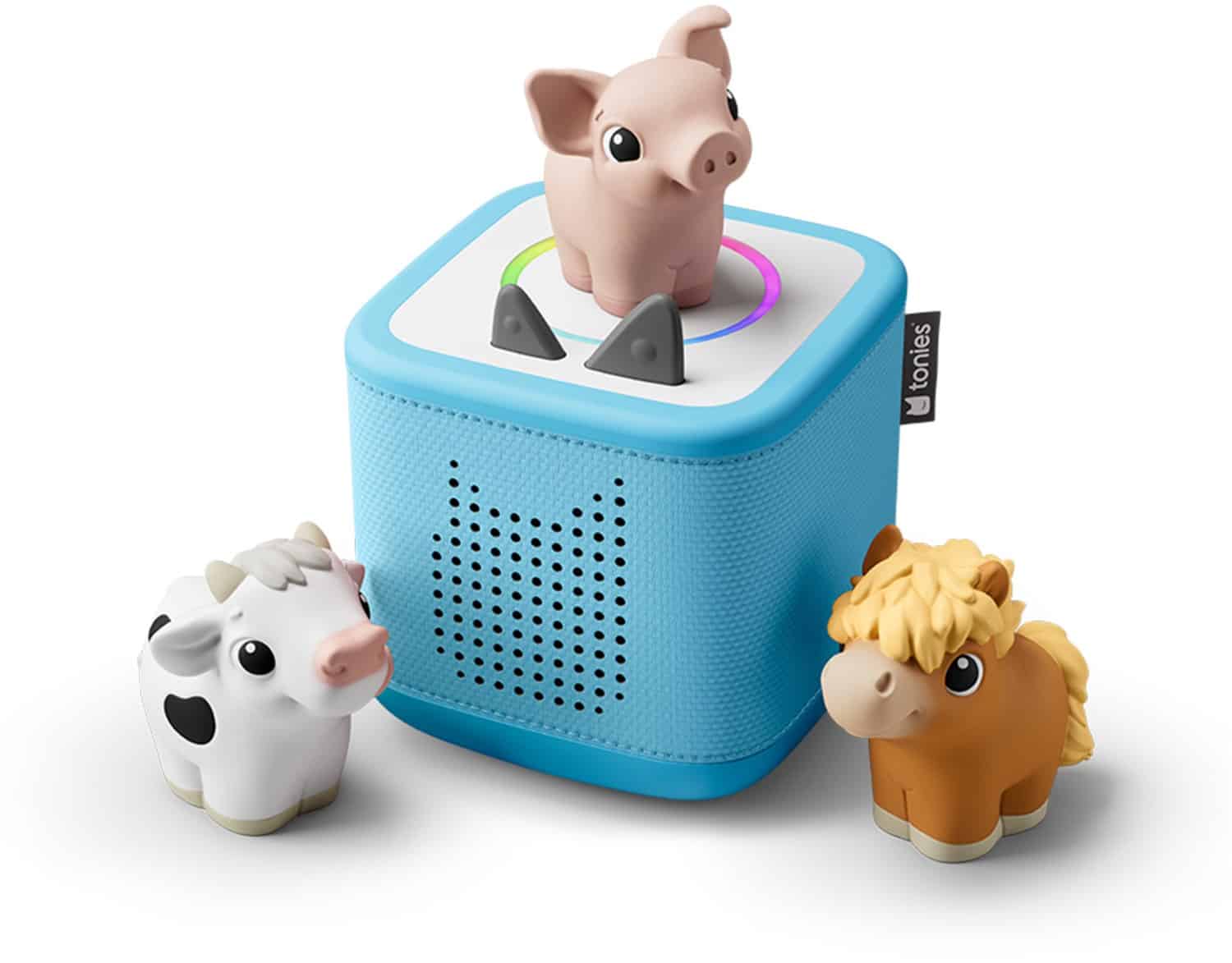 tonies Toniebox 2 Starterset Streaming-Lautsprecher inkl. My First Tonies Bauernhof Himmelblau