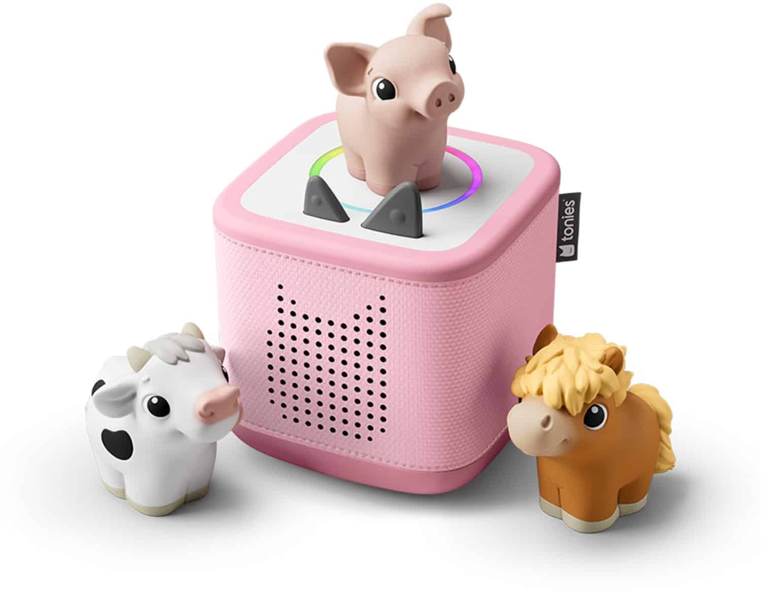 tonies Toniebox 2 Starterset Streaming-Lautsprecher inkl. My First Tonies Bauernhof rosa